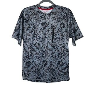 Topo Designs River T-Shirt Mens M Performance Short Sleeve Zip Pocket Camo Print